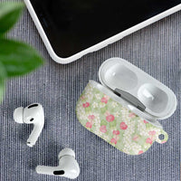 Anthurium Plumeria Lei Pastel AirPods Case Green Hawaiian Splendid Palaka