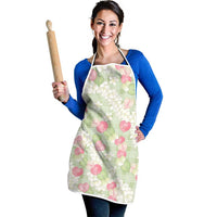 Anthurium Plumeria Lei Pastel Apron Green Hawaiian Splendid Palaka
