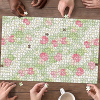 Anthurium Plumeria Lei Pastel Puzzle Green Hawaiian Splendid Palaka
