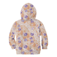 Anthurium Plumeria Lei Pastel Kid Hoodie Orange Hawaiian Splendid Palaka