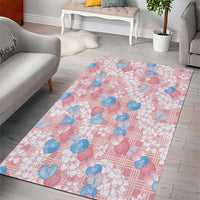 Anthurium Plumeria Lei Pastel Area Rug Pink Hawaiian Splendid Palaka