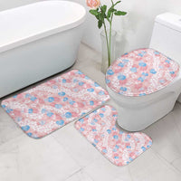 Anthurium Plumeria Lei Pastel Bathroom Set Pink Hawaiian Splendid Palaka