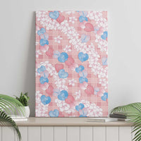 Anthurium Plumeria Lei Pastel Canvas Wall Art Pink Hawaiian Splendid Palaka
