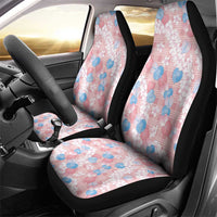 Anthurium Plumeria Lei Pastel Car Seat Cover Pink Hawaiian Splendid Palaka