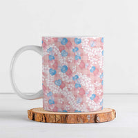 Anthurium Plumeria Lei Pastel Ceramic Mug Pink Hawaiian Splendid Palaka