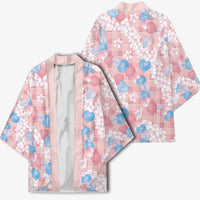 Anthurium Plumeria Lei Pastel Kimono Pink Hawaiian Splendid Palaka