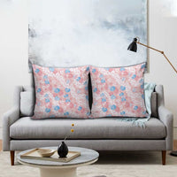 Anthurium Plumeria Lei Pastel Pillow Cover Pink Hawaiian Splendid Palaka