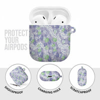 Anthurium Plumeria Lei Pastel AirPods Case Purple Hawaiian Splendid Palaka