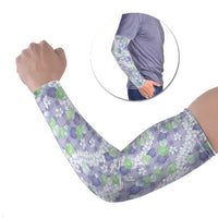 Anthurium Plumeria Lei Pastel Arm Sleeves Purple Hawaiian Splendid Palaka