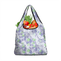 Anthurium Plumeria Lei Pastel Grocery Bag Purple Hawaiian Splendid Palaka