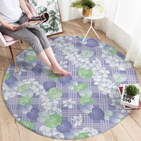 Anthurium Plumeria Lei Pastel Round Carpet Purple Hawaiian Splendid Palaka