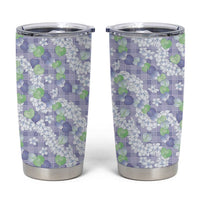 Anthurium Plumeria Lei Pastel Tumbler Cup Purple Hawaiian Splendid Palaka