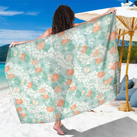Anthurium Plumeria Lei Pastel Sarong Teal Hawaiian Splendid Palaka