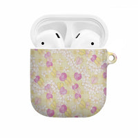 Anthurium Plumeria Lei Pastel AirPods Case Yellow Hawaiian Splendid Palaka