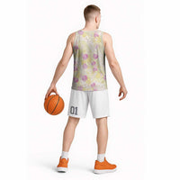Anthurium Plumeria Lei Pastel Basketball Jersey Yellow Hawaiian Splendid Palaka