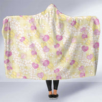 Anthurium Plumeria Lei Pastel Hooded Blanket Yellow Hawaiian Splendid Palaka