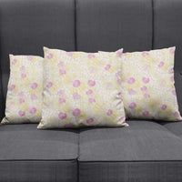 Anthurium Plumeria Lei Pastel Pillow Cover Yellow Hawaiian Splendid Palaka