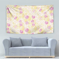 Anthurium Plumeria Lei Pastel Tapestry Yellow Hawaiian Splendid Palaka