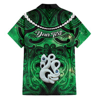 Personalised Maori Matariki Manaia Kakariki Family Matching Short Sleeve Bodycon Dress and Hawaiian Shirt Maori Kowhaiwhai Pattern Galaxy LT01 - Polynesian Pride