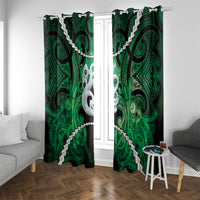 Maori Matariki Manaia Kakariki Window Curtain Maori Kowhaiwhai Pattern Galaxy