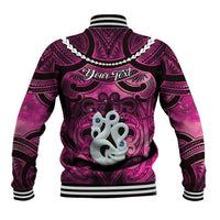 Personalised Maori Matariki Manaia Mawhero Baseball Jacket Maori Kowhaiwhai Pattern Galaxy