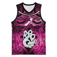 Personalised Maori Matariki Manaia Mawhero Basketball Jersey Maori Kowhaiwhai Pattern Galaxy