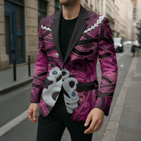 Personalised Maori Matariki Manaia Mawhero Blazer Maori Kowhaiwhai Pattern Galaxy
