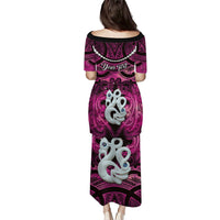 Personalised Maori Matariki Manaia Mawhero Family Matching Puletasi and Hawaiian Shirt Maori Kowhaiwhai Pattern Galaxy LT01 - Polynesian Pride
