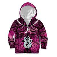 Personalised Maori Matariki Manaia Mawhero Kid Hoodie Maori Kowhaiwhai Pattern Galaxy