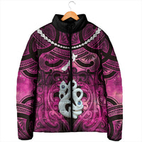Personalised Maori Matariki Manaia Mawhero Padded Jacket Maori Kowhaiwhai Pattern Galaxy