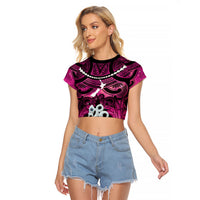 Personalised Maori Matariki Manaia Mawhero Raglan Cropped T Shirt Maori Kowhaiwhai Pattern Galaxy