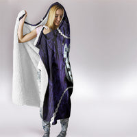 Maori Matariki Manaia Waiporoporo Hooded Blanket Maori Kowhaiwhai Pattern Galaxy