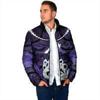 Personalised Maori Matariki Manaia Waiporoporo Padded Jacket Maori Kowhaiwhai Pattern Galaxy