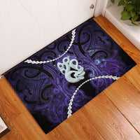 Maori Matariki Manaia Waiporoporo Rubber Doormat Maori Kowhaiwhai Pattern Galaxy