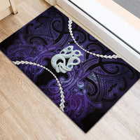 Maori Matariki Manaia Waiporoporo Rubber Doormat Maori Kowhaiwhai Pattern Galaxy
