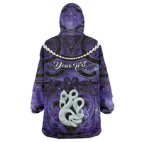 Personalised Maori Matariki Manaia Waiporoporo Wearable Blanket Hoodie Maori Kowhaiwhai Pattern Galaxy