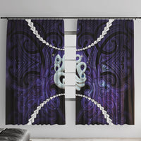 Maori Matariki Manaia Waiporoporo Window Curtain Maori Kowhaiwhai Pattern Galaxy