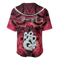 Personalised Maori Matariki Manaia Whero Baseball Jersey Maori Kowhaiwhai Pattern Galaxy