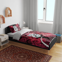 Maori Matariki Manaia Whero Bedding Set Maori Kowhaiwhai Pattern Galaxy
