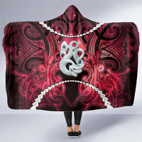 Maori Matariki Manaia Whero Hooded Blanket Maori Kowhaiwhai Pattern Galaxy