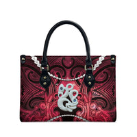 Maori Matariki Manaia Whero Leather Bag Maori Kowhaiwhai Pattern Galaxy