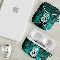 Maori Matariki Manaia Turquoise AirPods Case Maori Kowhaiwhai Pattern Galaxy