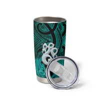 Personalised Maori Matariki Manaia Turquoise Tumbler Cup Maori Kowhaiwhai Pattern Galaxy