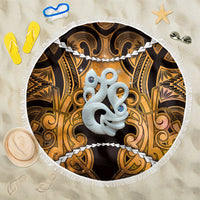 Maori Matariki Manaia Kowhai Beach Blanket Maori Kowhaiwhai Pattern Galaxy