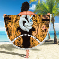 Maori Matariki Manaia Kowhai Beach Blanket Maori Kowhaiwhai Pattern Galaxy