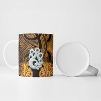 Personalised Maori Matariki Manaia Kowhai Ceramic Mug Maori Kowhaiwhai Pattern Galaxy