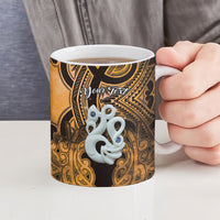 Personalised Maori Matariki Manaia Kowhai Ceramic Mug Maori Kowhaiwhai Pattern Galaxy