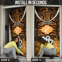 Personalised Maori Matariki Manaia Kowhai Door Cover Maori Kowhaiwhai Pattern Galaxy