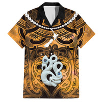 Personalised Maori Matariki Manaia Kowhai Hawaiian Shirt Maori Kowhaiwhai Pattern Galaxy