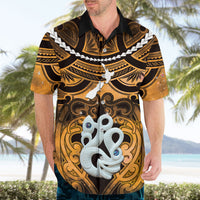 Personalised Maori Matariki Manaia Kowhai Hawaiian Shirt Maori Kowhaiwhai Pattern Galaxy
